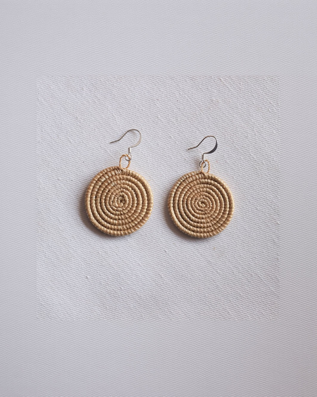 Azizi Life Woven Disc Earrings - Small